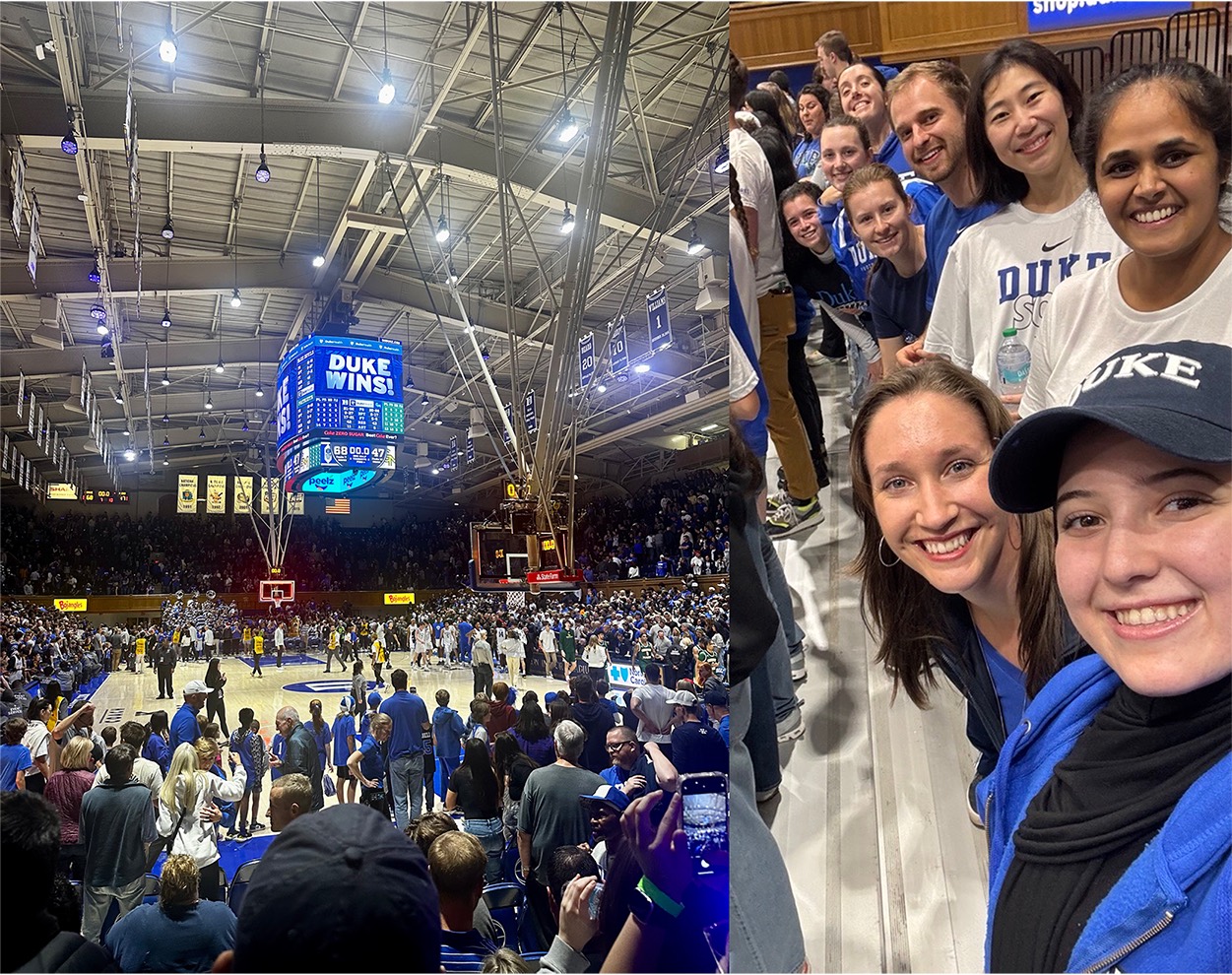 Lab outing to the Duke basketball game!